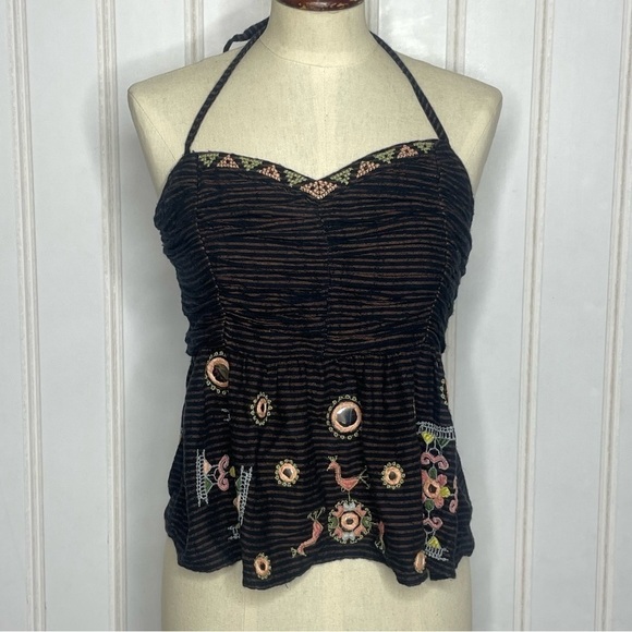 Free People Sweet Safari Halter Tank 605 - Picture 4 of 10